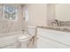 Clean bathroom, granite countertop, and marble shower at 2040 Forrest Park Se Rd, Atlanta, GA 30315