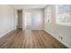 Bright living room featuring wood-look floors at 3395 Springlake Dr, Decatur, GA 30032