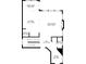 First floor plan showing kitchen, living room, and dining area at 667 Crosshaven Dr, Marietta, GA 30066