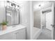 Modern bathroom with updated vanity, mirror and lighting at 3091 Colonial Way # E4, Chamblee, GA 30341