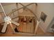 Spacious bedroom with a large four-poster bed, ceiling fan, and hardwood floors at 1417 Doe Valley Dr, Lithonia, GA 30058