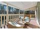 Spacious deck with wicker furniture and wooded views at 3133 Callie Still Rd, Lawrenceville, GA 30045