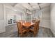 Spacious dining room with hardwood floors and chandelier at 213 Expedition Dr, Ellenwood, GA 30294