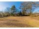 Large backyard with mature trees and ample space at 100 Glace Rd, Atlanta, GA 30349