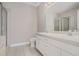 Bathroom with double vanity and shower/tub combo at 3542 Linecrest Rd, Ellenwood, GA 30294