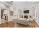 Living room with hardwood floors, fireplace and comfy seating area at 3542 Linecrest Rd, Ellenwood, GA 30294