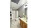 Basement bathroom with shower, toilet and vanity at 2968 Winterthur Close Nw, Kennesaw, GA 30144