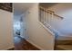 Bright entryway with staircase and hardwood floors at 3284 Long Iron Pl, Lawrenceville, GA 30044