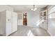 Dining area with built-in hutch and vinyl flooring at 24 Echo Ridge Dr, Powder Springs, GA 30127