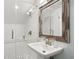Simple bathroom with a single sink and glass shower at 566 Church Ne St, Marietta, GA 30060
