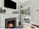 Bright living room with fireplace and hardwood floors at 566 Church Ne St, Marietta, GA 30060