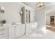 Elegant bathroom with marble floors and double vanity at 122 Owens Mill Pl, Canton, GA 30115
