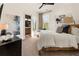Bright bedroom with a queen bed and ensuite bathroom at 211 N Esplanade, Alpharetta, GA 30009