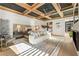 Luxurious main bedroom with coffered ceiling and fireplace at 211 N Esplanade, Alpharetta, GA 30009