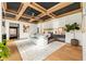 Spacious main bedroom with coffered ceiling and hardwood floors at 211 N Esplanade, Alpharetta, GA 30009
