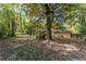 Serene backyard with mature trees providing ample shade and privacy at 1141 Goodwin Ne Pl, Brookhaven, GA 30319