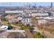 Aerial shot with views of Historic Fourth Ward Skatepark, Atlanta Beltline Eastside Trail, and downtown Atlanta at 821 Ralph Mcgill Ne Blvd # 2303, Atlanta, GA 30306