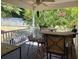 Relaxing back porch with seating and a bar, overlooks a fenced yard at 155 Vinnys Way, Covington, GA 30014