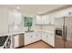 Modern kitchen featuring stainless steel appliances and white shaker cabinets at 895 Kings Grant Nw Dr, Atlanta, GA 30318