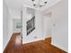 Elegant dining room with hardwood floors and a chandelier at 285 Oxford Ne Pl # 4, Atlanta, GA 30307