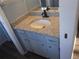 Bathroom with granite countertop and sink at 545 Oak Valley Dr, Riverdale, GA 30274