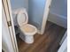 Clean bathroom with toilet and light blue walls at 545 Oak Valley Dr, Riverdale, GA 30274