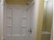 Updated bathroom with a shower/tub combo and vanity at 545 Oak Valley Dr, Riverdale, GA 30274