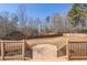 Backyard view from deck showing stone patio and fenced yard at 909 Waterton Ct, Suwanee, GA 30024