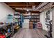 Unfinished basement with shelving and storage space at 2849 Crescendo Nw Dr, Atlanta, GA 30318