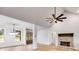 Open living room with vaulted ceiling and fireplace at 628 Ridge Rd, Dallas, GA 30157