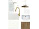 Kitchen details: white cabinets, gold faucet, and white farmhouse sink at 1341 Grannysmith Trce # 45, Brookhaven, GA 30319