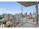 Private balcony offering stunning city views at 860 Peachtree Ne St # 1617, Atlanta, GA 30308