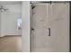 Modern bathroom with a walk-in shower and glass door at 860 Peachtree Ne St # 1617, Atlanta, GA 30308