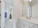 Simple bathroom with vanity and tiled floor at 3352 Forest Vista Dr, Dacula, GA 30019