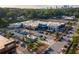 Aerial view of an upscale town center with parking and a view of Atlanta at 125 Martin Se Ave, Atlanta, GA 30315