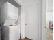 Convenient laundry closet with stackable washer/dryer at 1847 Elmwood Dr, Austell, GA 30106