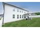 White two story house with covered patio and fenced backyard at 301 Rexmere Rd, Mcdonough, GA 30252