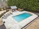 Aerial view of a refreshing pool and patio area at 206 Woodridge Pkwy, Canton, GA 30115