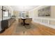 Formal dining room with hardwood floors and chandelier at 206 Woodridge Pkwy, Canton, GA 30115