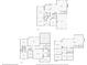 3-story floor plan including main, upper, and basement levels at 206 Woodridge Pkwy, Canton, GA 30115