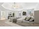 This bright and airy bedroom features tray ceilings and an ensuite bath for convenience at 206 Woodridge Pkwy, Canton, GA 30115