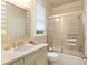 Clean bathroom with a shower/tub combo and updated vanity at 1120 Heards Ferry Rd, Sandy Springs, GA 30328