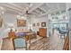 Spacious primary bedroom with hardwood floors and ceiling fan at 805 Peachtree St # 515, Atlanta, GA 30308