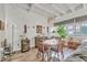 Bright dining area with a round table and hardwood floors at 805 Peachtree St # 515, Atlanta, GA 30308