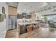 Modern kitchen with stainless steel appliances and island at 805 Peachtree St # 515, Atlanta, GA 30308