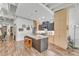 Modern kitchen with stainless steel appliances and an island at 805 Peachtree St # 515, Atlanta, GA 30308