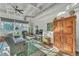 Comfortable living room featuring hardwood floors and a ceiling fan at 805 Peachtree St # 515, Atlanta, GA 30308