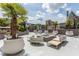 Outdoor patio with seating and fire pit at 805 Peachtree St # 515, Atlanta, GA 30308