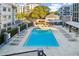 Inviting swimming pool with plenty of lounge chairs at 805 Peachtree St # 515, Atlanta, GA 30308