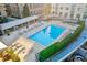 Resort-style pool with plenty of lounge chairs at 805 Peachtree St # 515, Atlanta, GA 30308